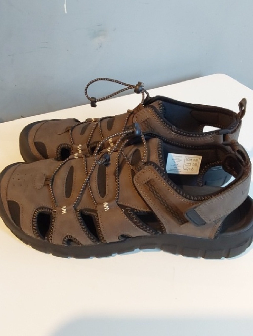 Lands End|Men's Brown Black Sporty Vented Outdoor Sandals Hiking Shoes Sz.10.5 - Picture 15 of 16